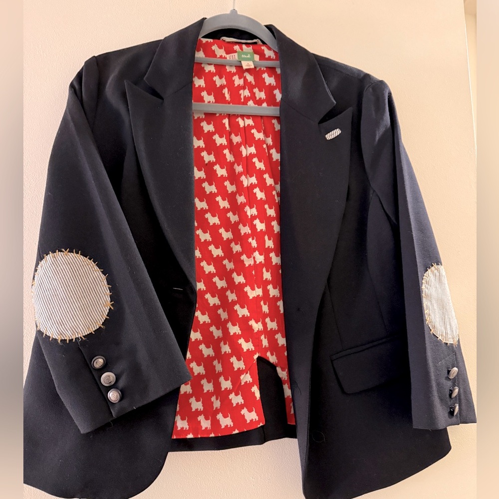 Blazer with elbow patches